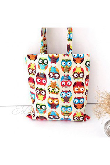 Women Casual / Shopping Canvas Shoulder Bag Animal Print