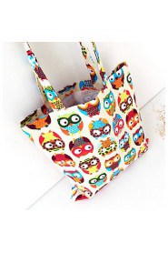 Women Casual / Shopping Canvas Shoulder Bag Animal Print