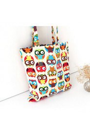 Women Casual / Shopping Canvas Shoulder Bag Animal Print