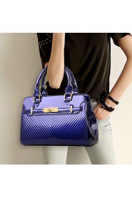 Women Patent Leather Doctor Shoulder Bag / Tote Purple / Blue / Red / Black