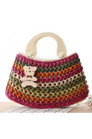 Women Straw Hobo Tote Blue / Yellow / Brown / Red / Fuchsia