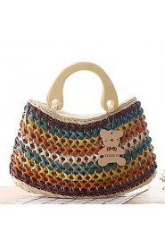 Women Straw Hobo Tote Blue / Yellow / Brown / Red / Fuchsia