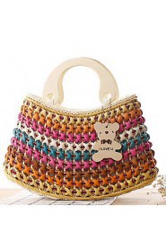 Women Straw Hobo Tote Blue / Yellow / Brown / Red / Fuchsia