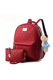 Women Casual / Outdoor PU Zipper School Bag