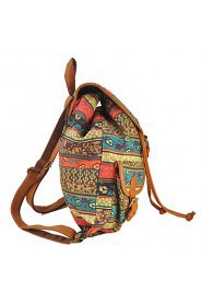 Women Sports / Shopping Canvas Toggle Backpack