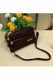 Women Mini Shoulder Bag PU Crocodile Handbag Crossbody Bag Purse