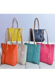 Women PU Doctor Tote Beige / Green / Yellow / Orange / Black / Multi color