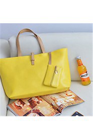 Women PU Doctor Tote Beige / Green / Yellow / Orange / Black / Multi color