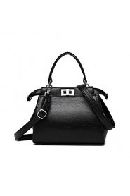 Women PU Doctor Tote White / Black