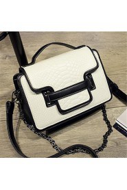 Women Casual PU Shoulder Bag White