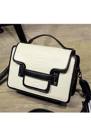 Women Casual PU Shoulder Bag White