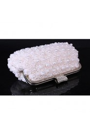 Women Elegant Noble Pearl Rhinestone Evening Bag