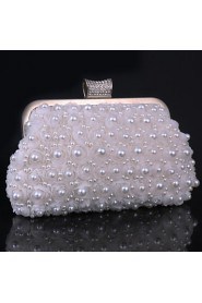 Women Elegant Noble Pearl Rhinestone Evening Bag