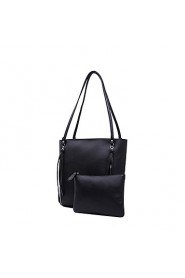 Women's PU Tote Bag/Single Shoulder Bag/Crossbody Bags Black/Pink