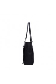 Women's PU Tote Bag/Single Shoulder Bag/Crossbody Bags Black/Pink