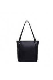 Women's PU Tote Bag/Single Shoulder Bag/Crossbody Bags Black/Pink