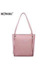 Women's PU Tote Bag/Single Shoulder Bag/Crossbody Bags Black/Pink