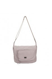 Women Nylon Saddle Shoulder Bag / Cross Body Bag Beige