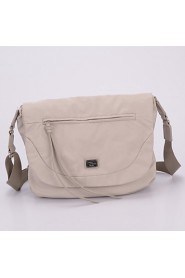 Women Nylon Saddle Shoulder Bag / Cross Body Bag Beige