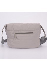 Women Nylon Saddle Shoulder Bag / Cross Body Bag Beige