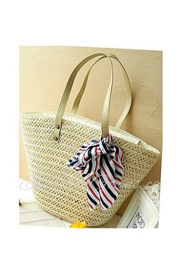 Women's Silk Knot Woven Tote Bag