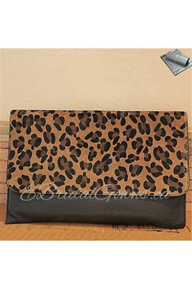 Women Casual PU Shoulder Bag Animal Print