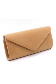 Women Event/Party Suede Clasp Lock Evening Bag