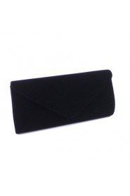 Women Event/Party Suede Clasp Lock Evening Bag