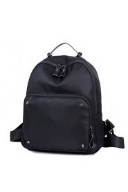 Women PU / Nylon Bucket Backpack Black