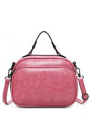 Women PU Saddle Shoulder Bag / Tote / Satchel Pink / Red / Black