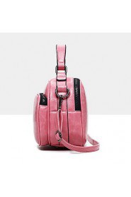 Women PU Saddle Shoulder Bag / Tote / Satchel Pink / Red / Black