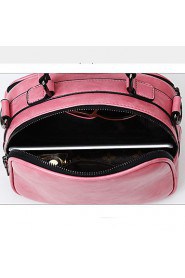 Women PU Saddle Shoulder Bag / Tote / Satchel Pink / Red / Black