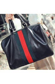 Fashion Women PU / Polyester / Metal Patchwork Shopper Shoulder Bag / Tote