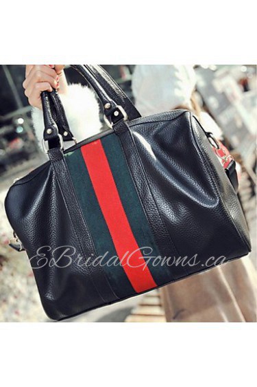 Fashion Women PU / Polyester / Metal Patchwork Shopper Shoulder Bag / Tote