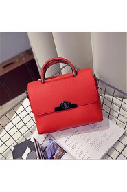 Women PU Shell Tote Pink / Red / Gray / Black