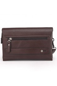 Men PU Messenger Shoulder Bag / Satchel Brown / Black