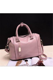 Women PU Shell Tote Pink / Blue / Red / Black