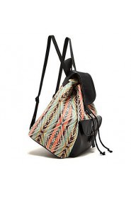 Women PU Bucket Backpack / Sports & Leisure Bag Brown / Black