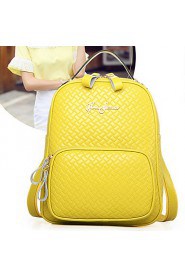 Women PU Bucket Backpack / Travel Bag White / Blue / Yellow / Red / Black