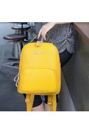 Women PU Bucket Backpack / Travel Bag White / Blue / Yellow / Red / Black