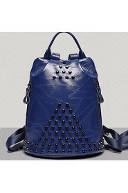 Women PU Bucket Satchel / Backpack / School Bag / Travel Bag Blue / Gold / Red / Black