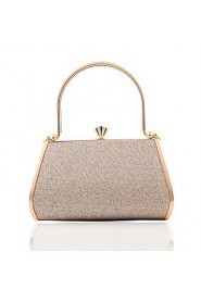 Women PVC / Metal Minaudiere Clutch / Evening Bag Gold