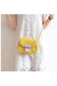 Women PU Sling Bag Shoulder Bag Pink / Yellow / Red / Black