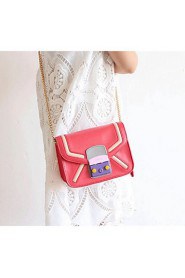 Women PU Sling Bag Shoulder Bag Pink / Yellow / Red / Black