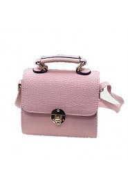 Fashion Shoulder Bag Woman Packet PU Solid Color Leather Messenger Bag