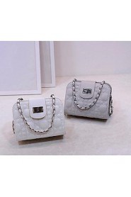 Women PU Baguette Shoulder Bag White / Pink / Gold / Brown / Silver / Gray / Black