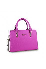 Women PU Baguette Tote Pink / Black