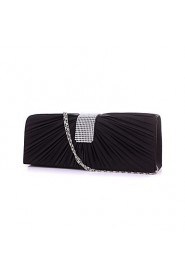 Women Satin Minaudiere Clutch / Evening Bag Beige / Pink / Gold / Silver / Black