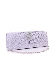 Women Satin Minaudiere Clutch / Evening Bag Beige / Pink / Gold / Silver / Black