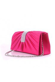 Women Satin Minaudiere Clutch / Evening Bag Beige / Pink / Gold / Silver / Black